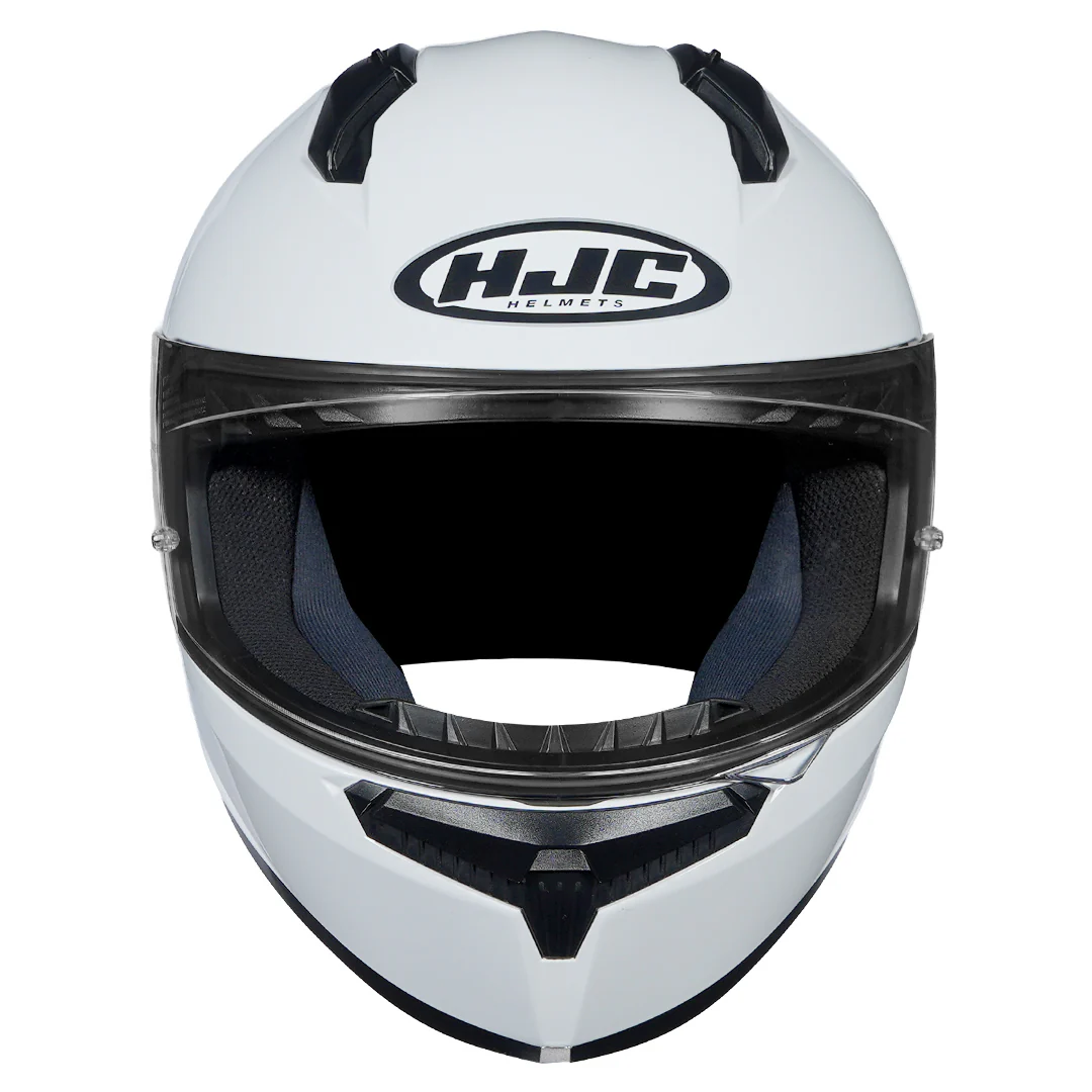 HJC C10 Solid White Helmet - Image 3