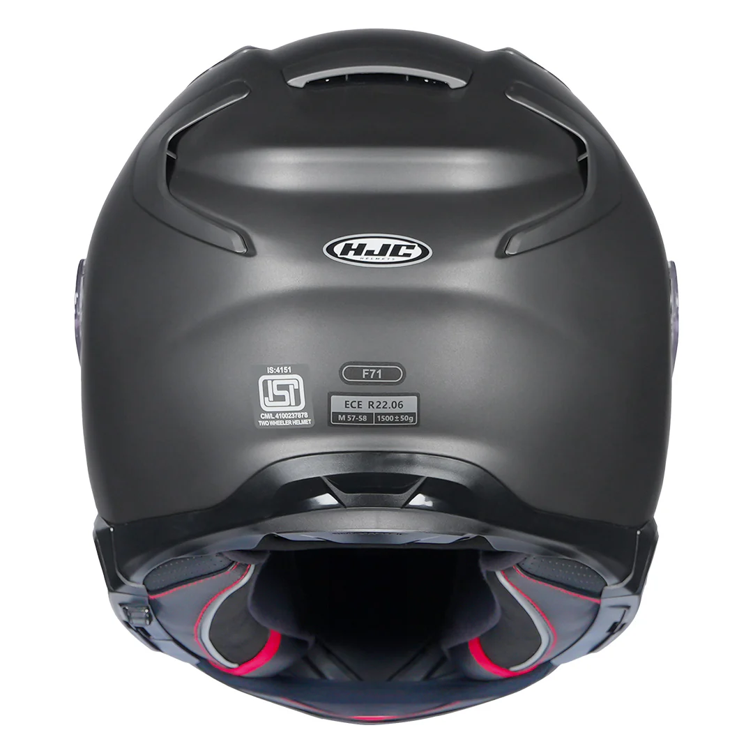 HJC F71 (F7X) Semi-Flat Titanium Helmet - Image 4