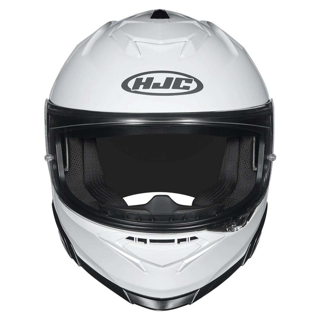 HJC I71 Solid Pearl White Helmet - Image 3