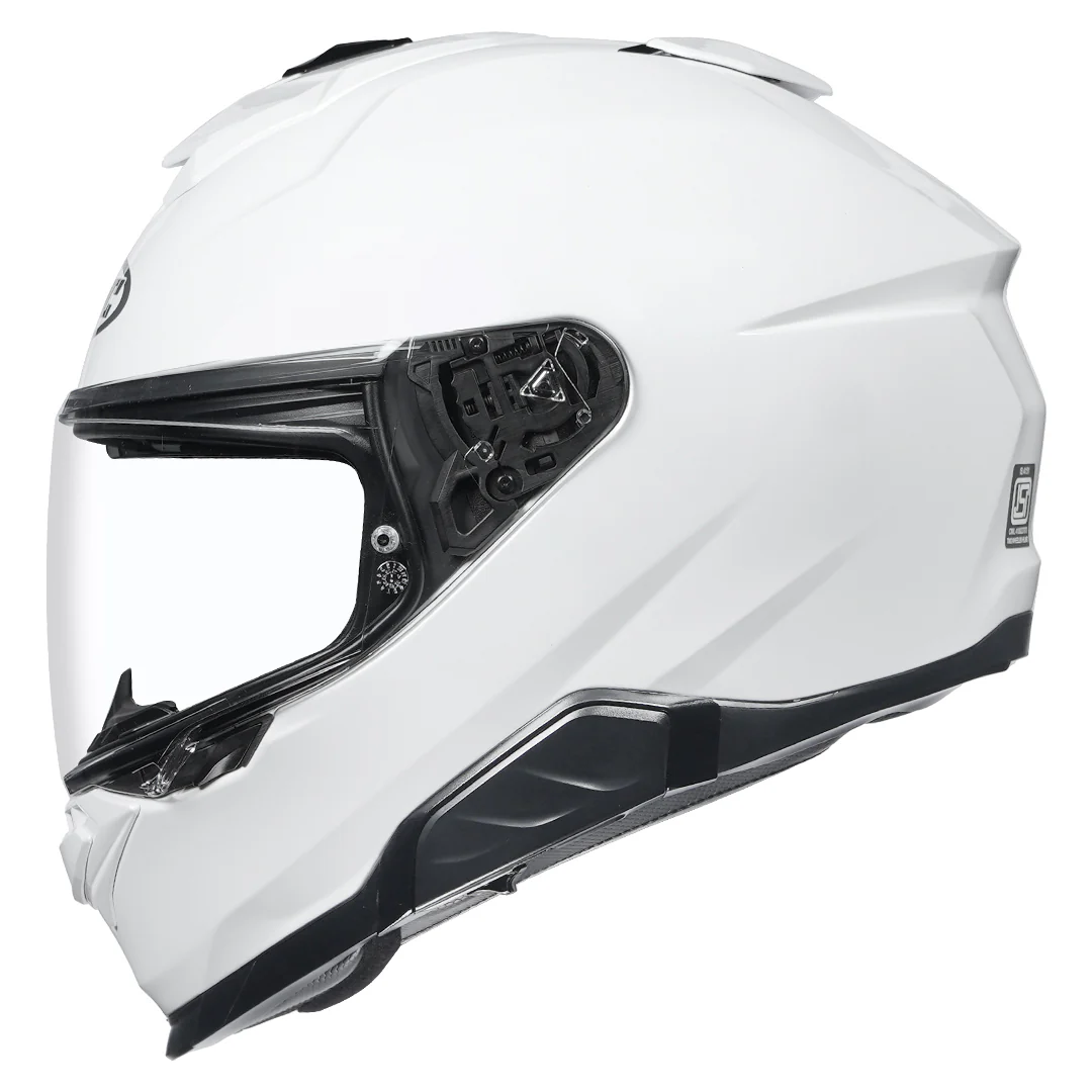 HJC I71 Solid Pearl White Helmet - Image 5
