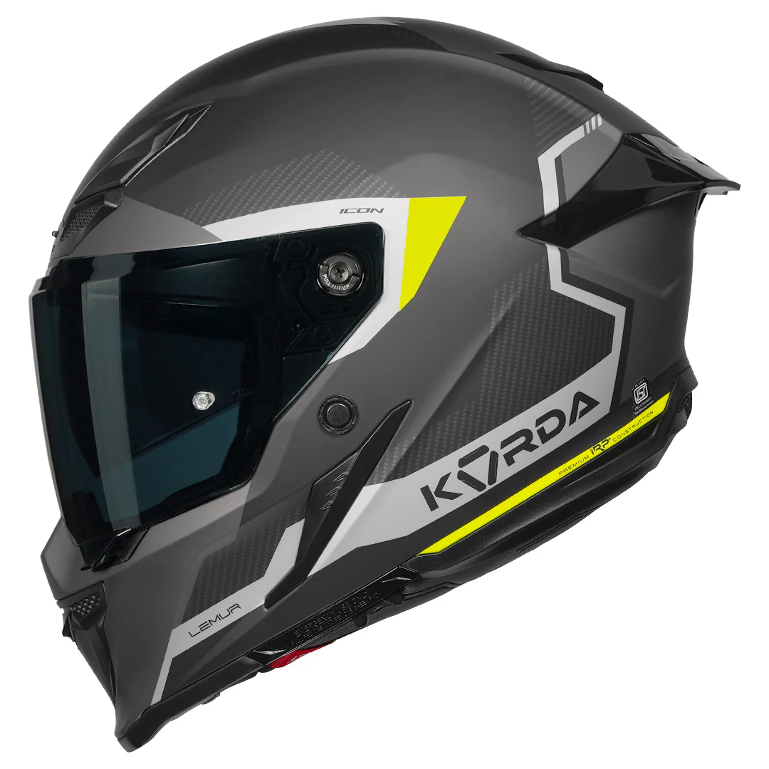 Korda Icon Lemur Helmet (Fluorescent Yellow) - Image 6