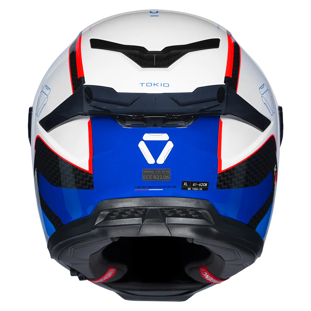 Korda Icon Tokio Helmet (White, Blue) - Image 4