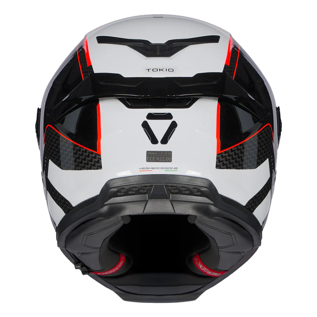 Korda Icon Tokio Helmet (White & Red) - Image 4