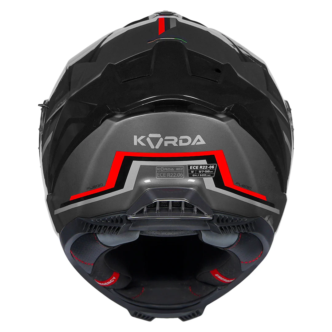 Korda Neo Fuego Helmet (Black & Red) - Image 3