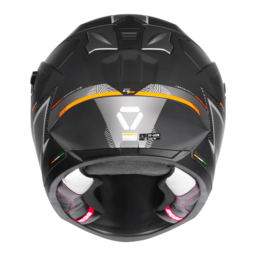 Korda Sonic GP Rapide Helmet (Orange) - Image 4