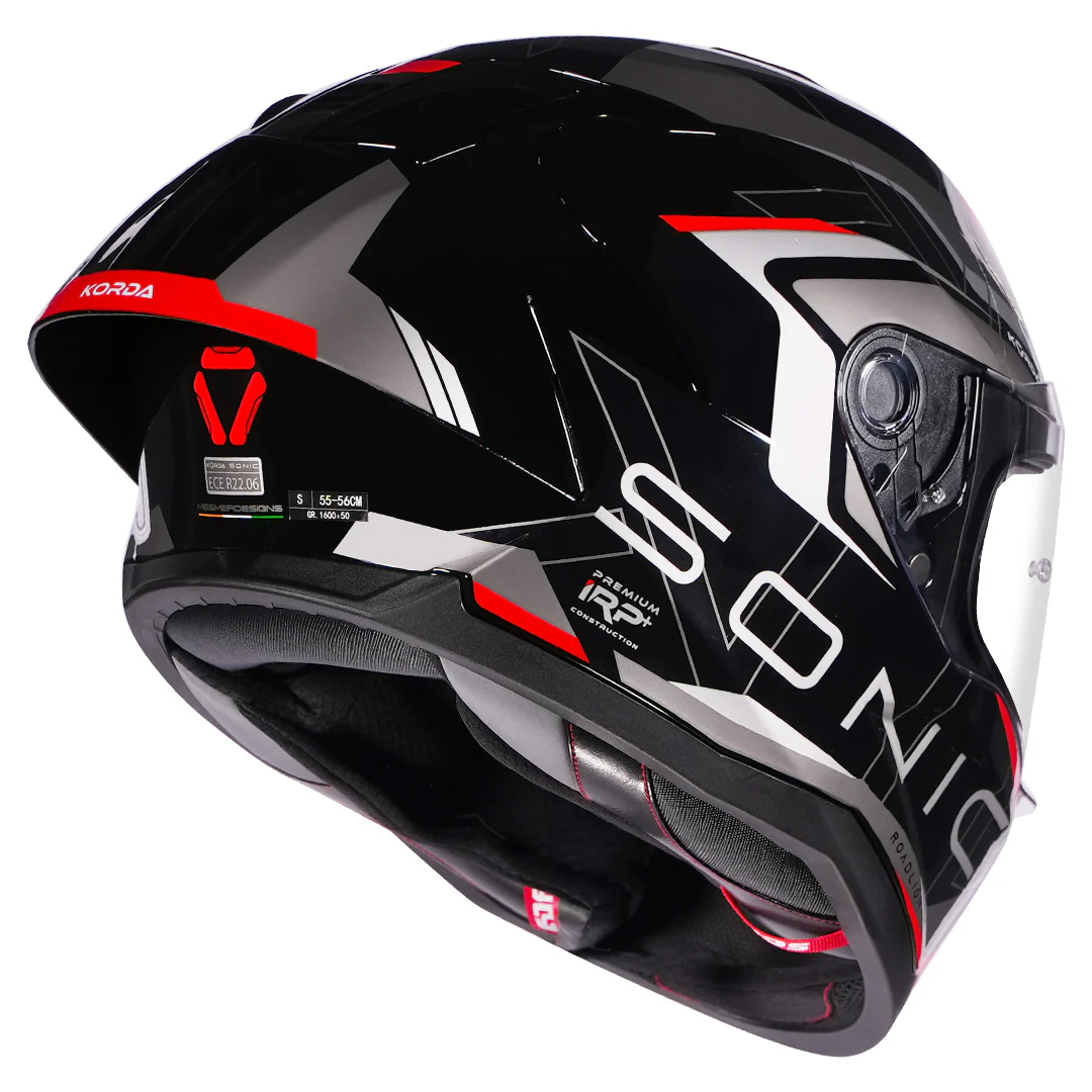 Korda Sonic GP Roadlion Helmet (Gloss Red) - Image 2