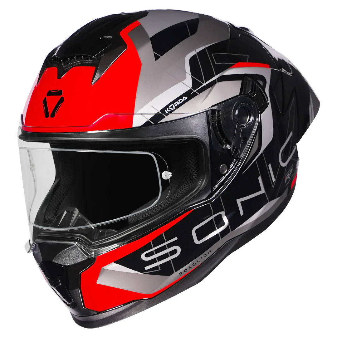 Korda Sonic GP Roadlion Helmet (Gloss Red) - Image 3