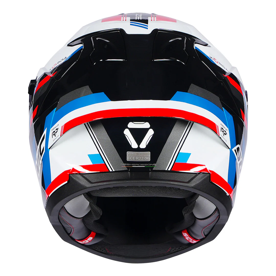Korda Sonic GP Moze Helmet (Red & Blue) - Image 4