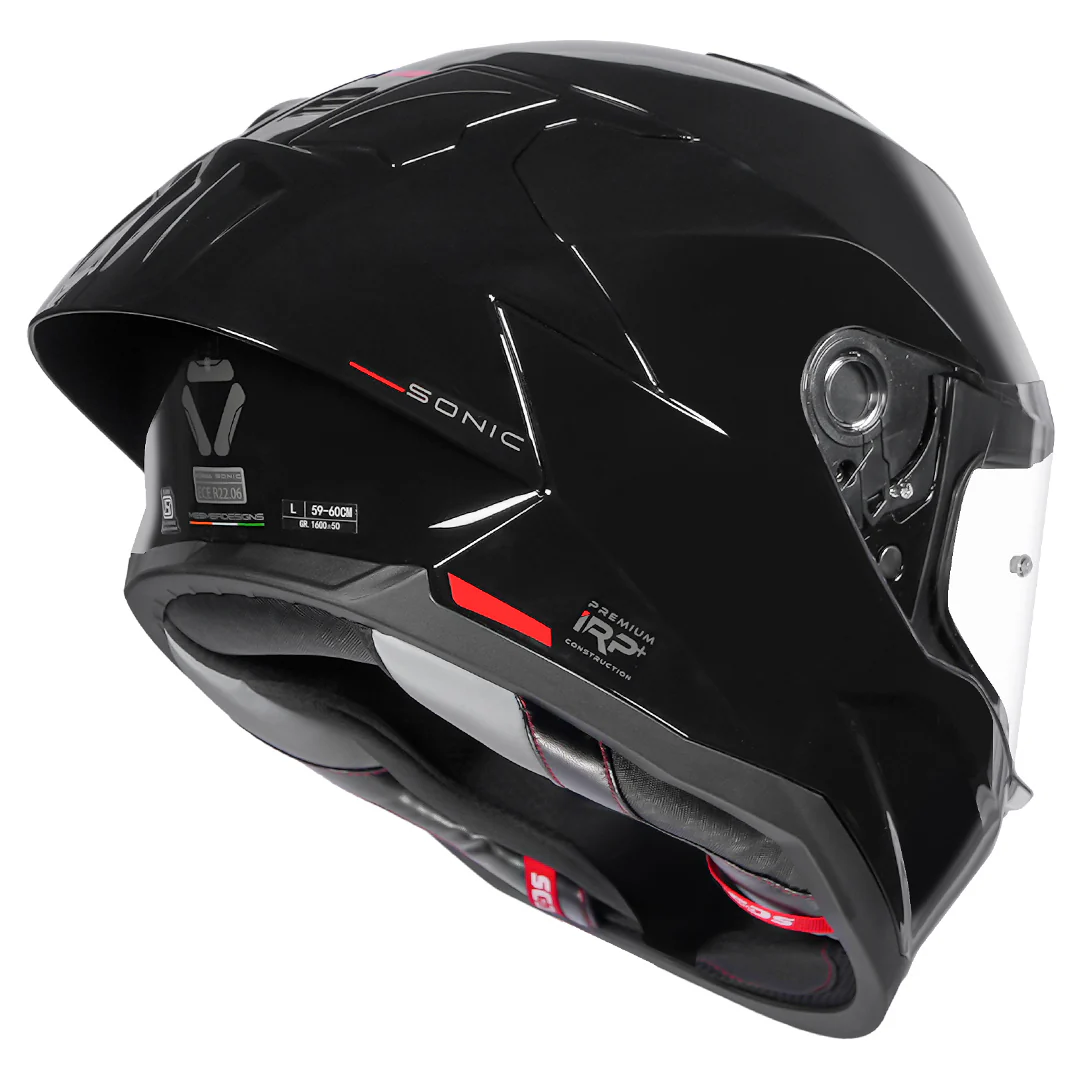 Korda Sonic GP Solid Gloss Black Helmet - Image 6