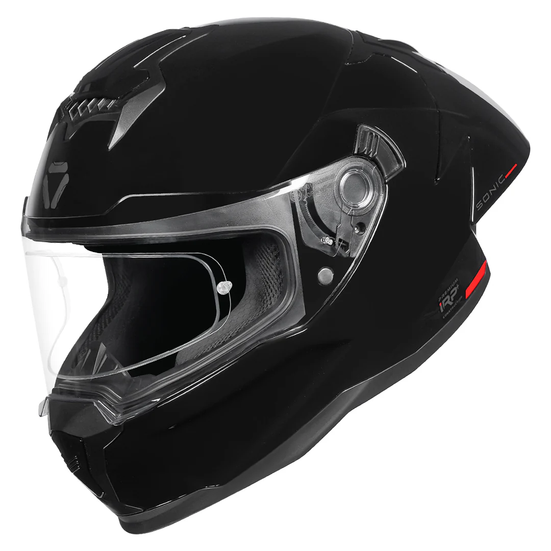 Korda Sonic GP Solid Gloss Black Helmet - Image 7