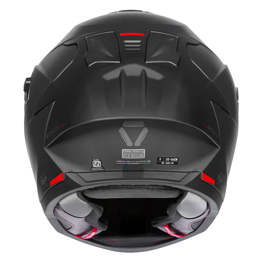 Korda Sonic GP Solid Matt Black Helmet - Image 7