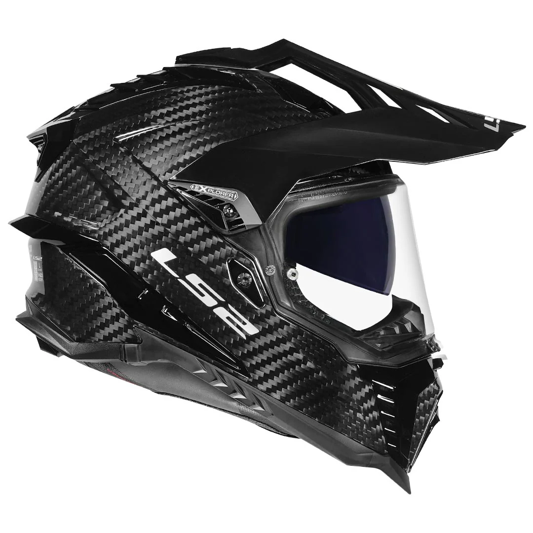 LS2 MX701 Explorer Solid Carbon Dual Sport Helmet - Image 4