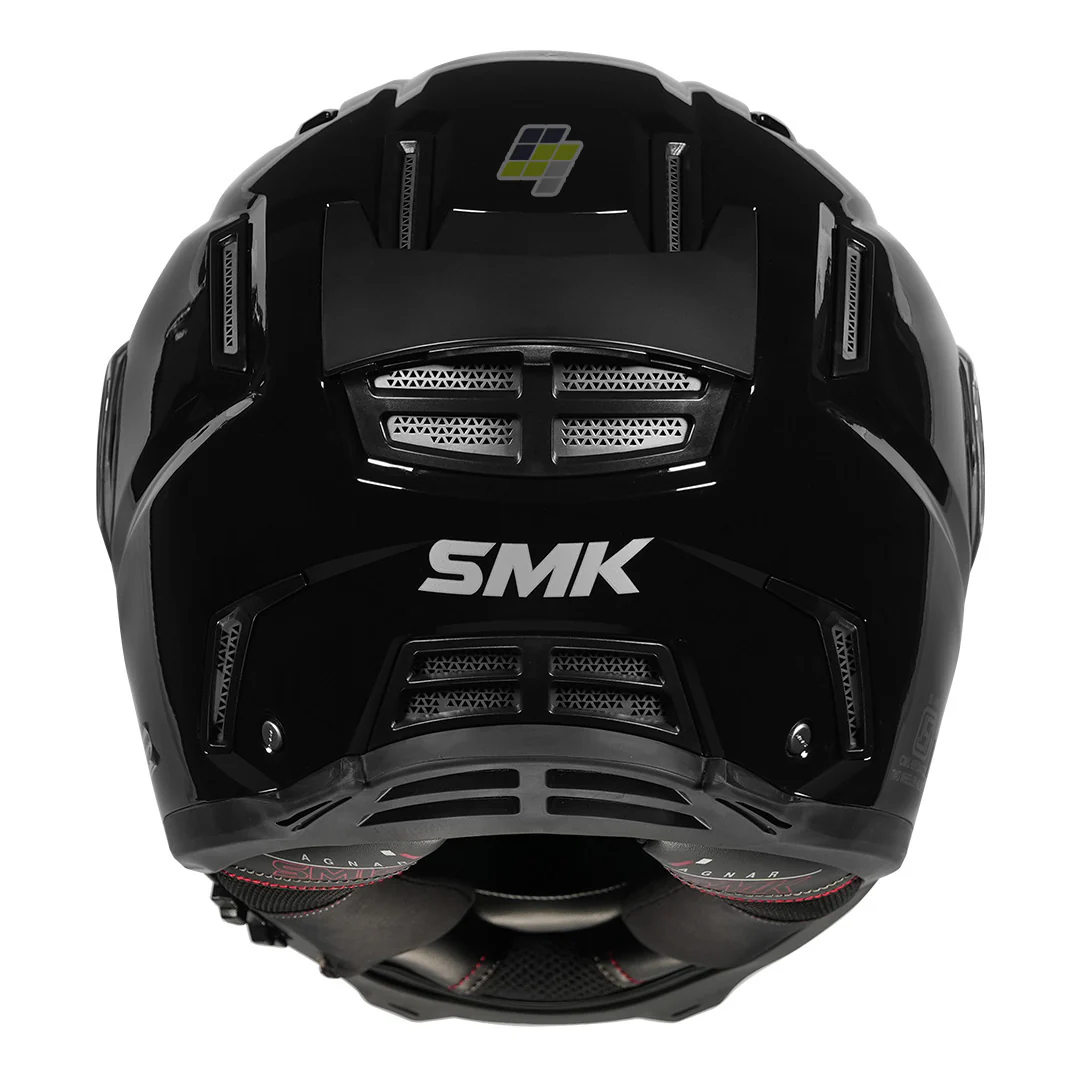 SMK Agnar Solid Gloss Black Helmet - Image 3