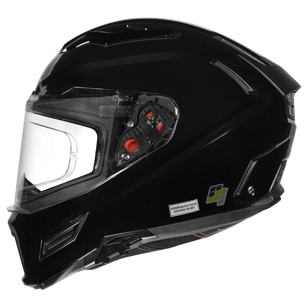 SMK Agnar Solid Gloss Black Helmet - Image 4