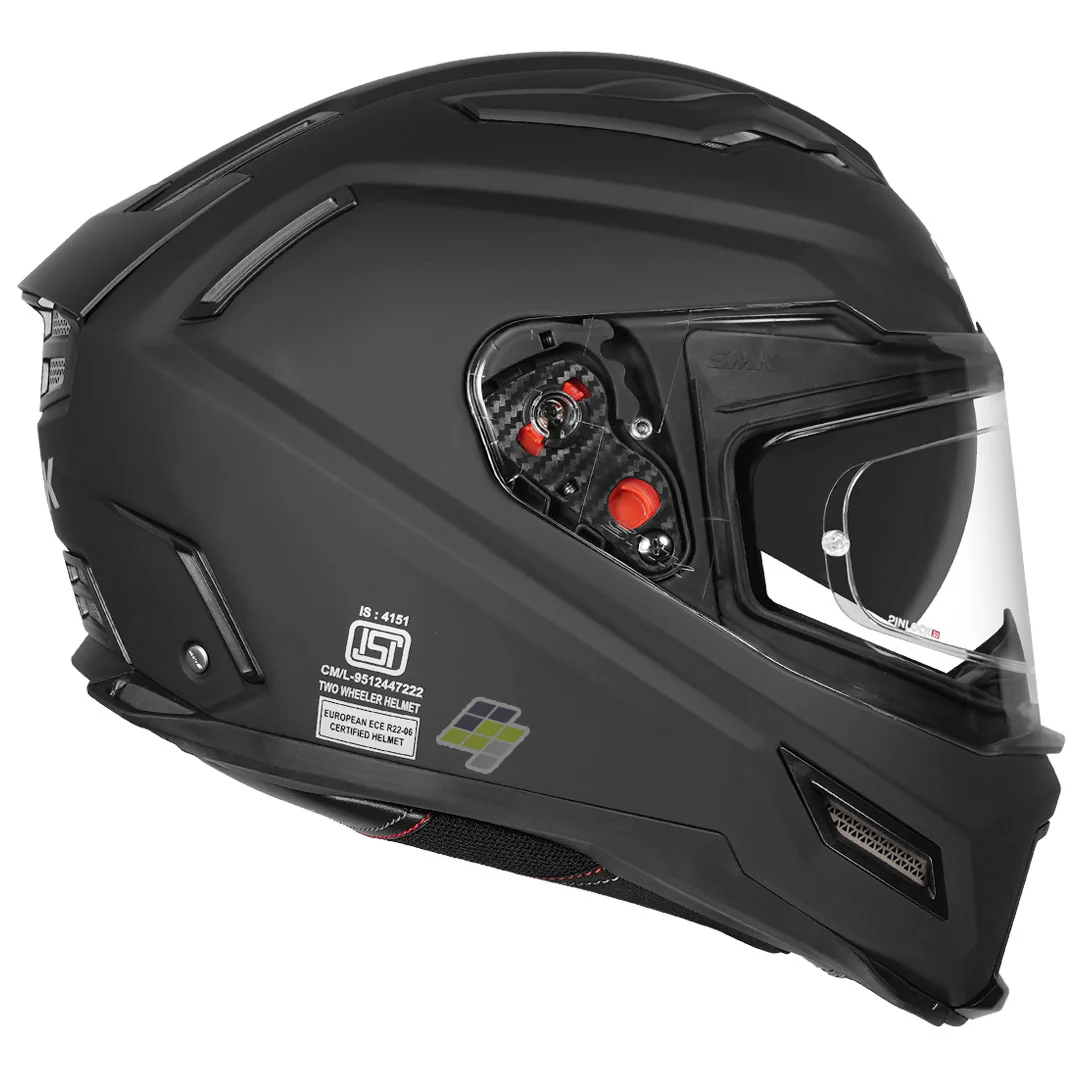 SMK Agnar Solid Matt Black Helmet