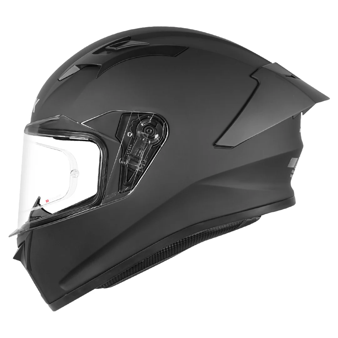 SMK Stellar Sports Solid Matt Black Helmet - Image 4