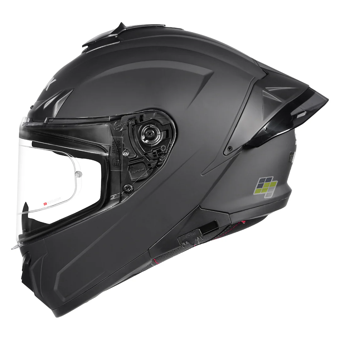 SMK Typhoon Solid Matt Black Helmet - Image 4