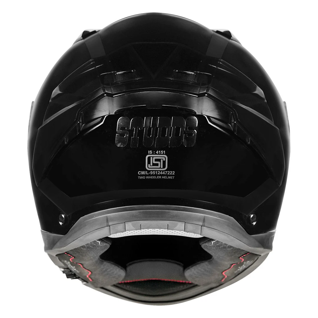 STUDDS Helios Solid Gloss Black Helmet - Image 3